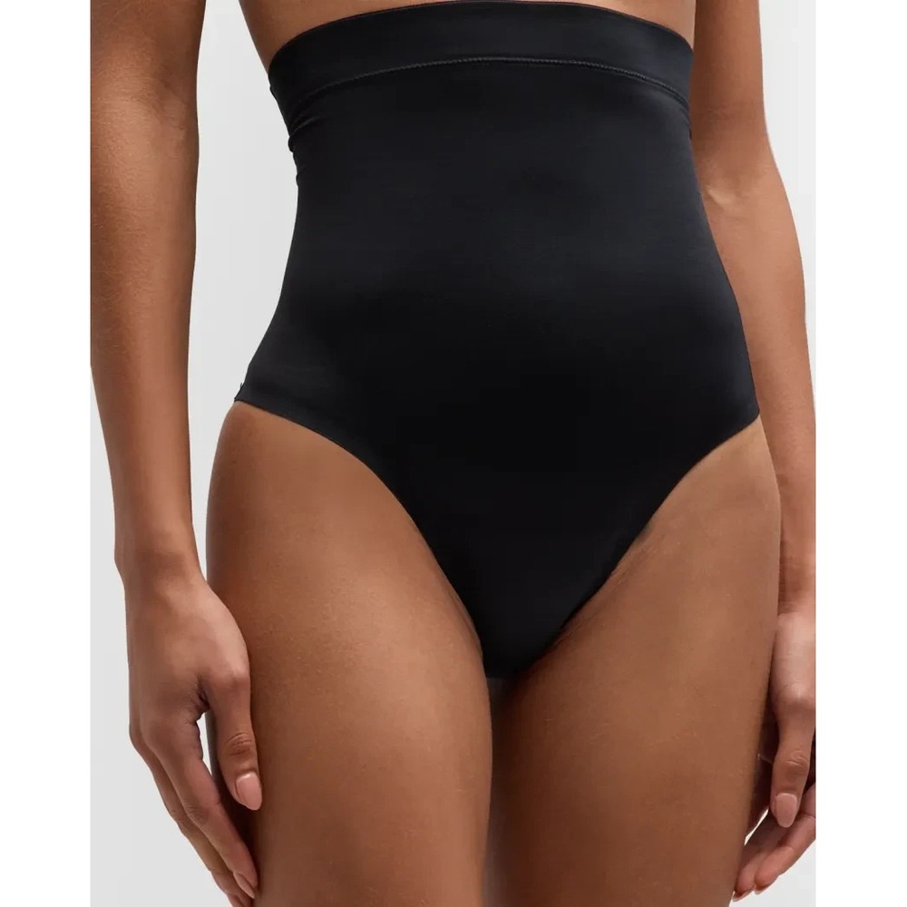 Spanx SPANXshape Suit Your‎ Fancy High Waisted Thong Black Size Large
